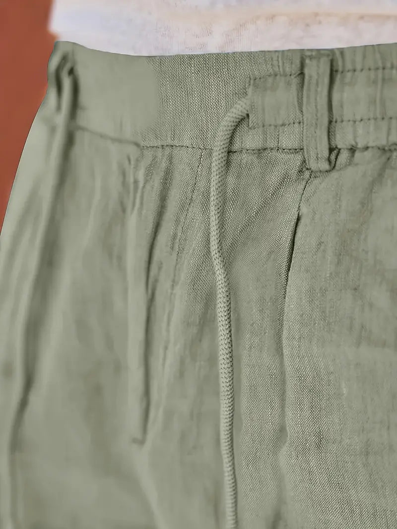 Pantalón Levante | Lino con Pinzas y Cintura Ajustable