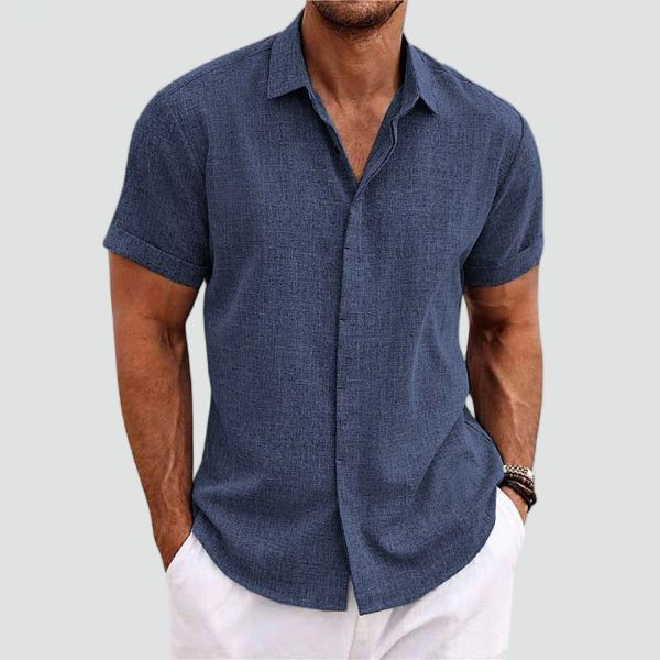 Adrien | Camisa de lino de manga corta