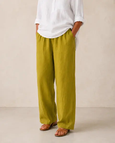Amalia - Pantalón fluido de algodón y lino