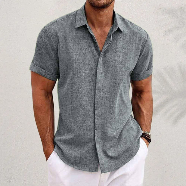 Adrien | Camisa de lino de manga corta