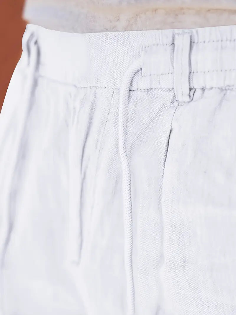 Pantalón Levante | Lino con Pinzas y Cintura Ajustable