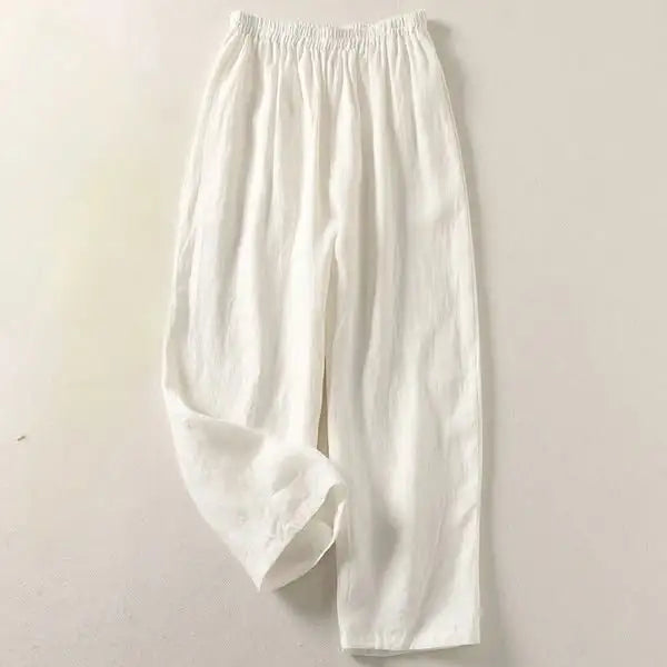 Amalia - Pantalón fluido de algodón y lino