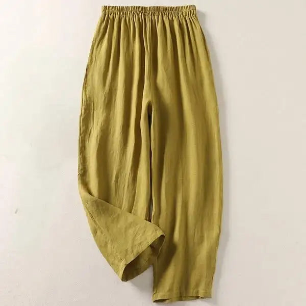 Amalia - Pantalón fluido de algodón y lino