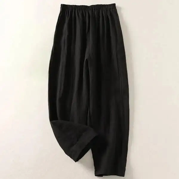 Amalia - Pantalón fluido de algodón y lino