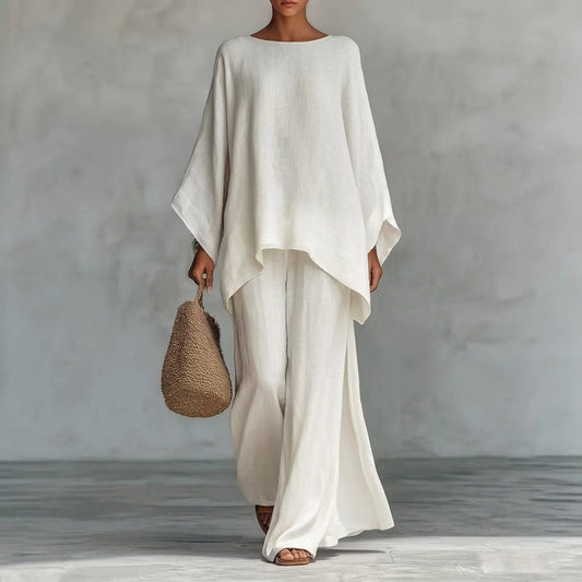 Valentina | Conjunto elegante de dos piezas con manga larga y pantalón palazzo