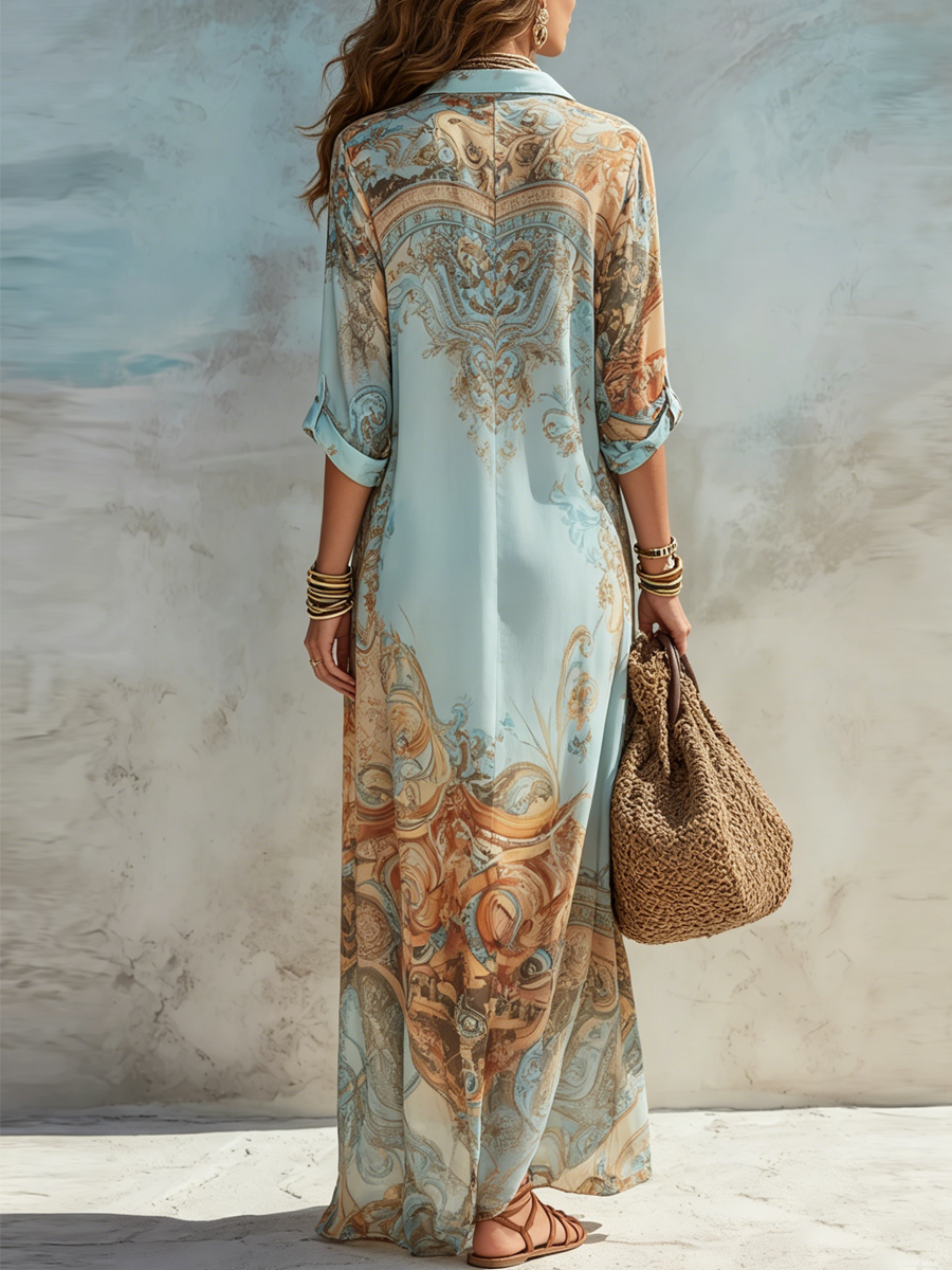 Serena | Vestido camisero de estilo mediterráneo