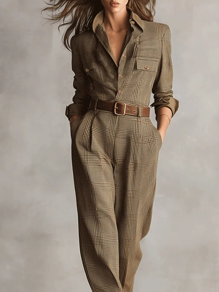 Marine | Conjunto elegante de dos piezas con cinturón