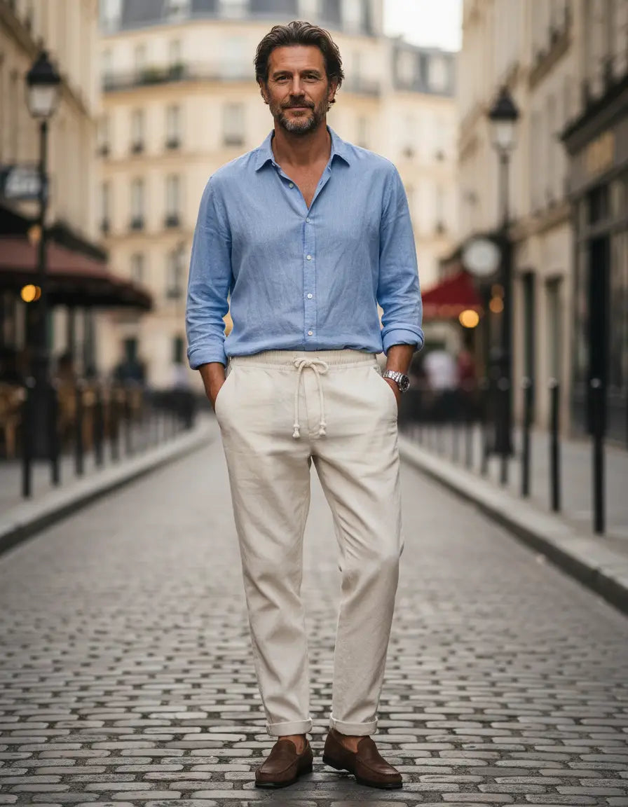 Pantalón Capri | Lino 100% Natural de Corte Elegante