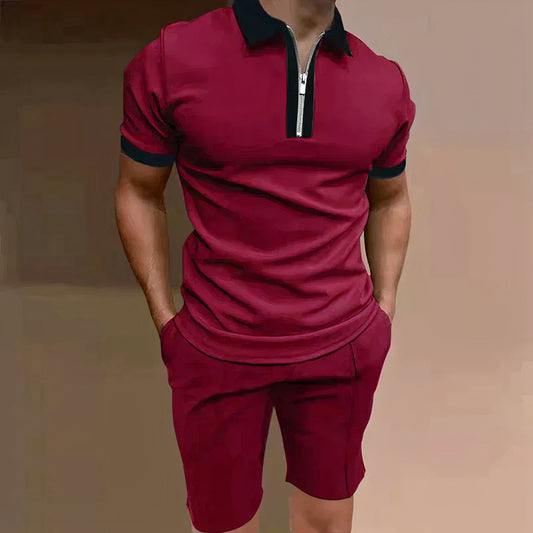 Conjunto Mónaco | Polo con Cremallera y Bermuda a Juego