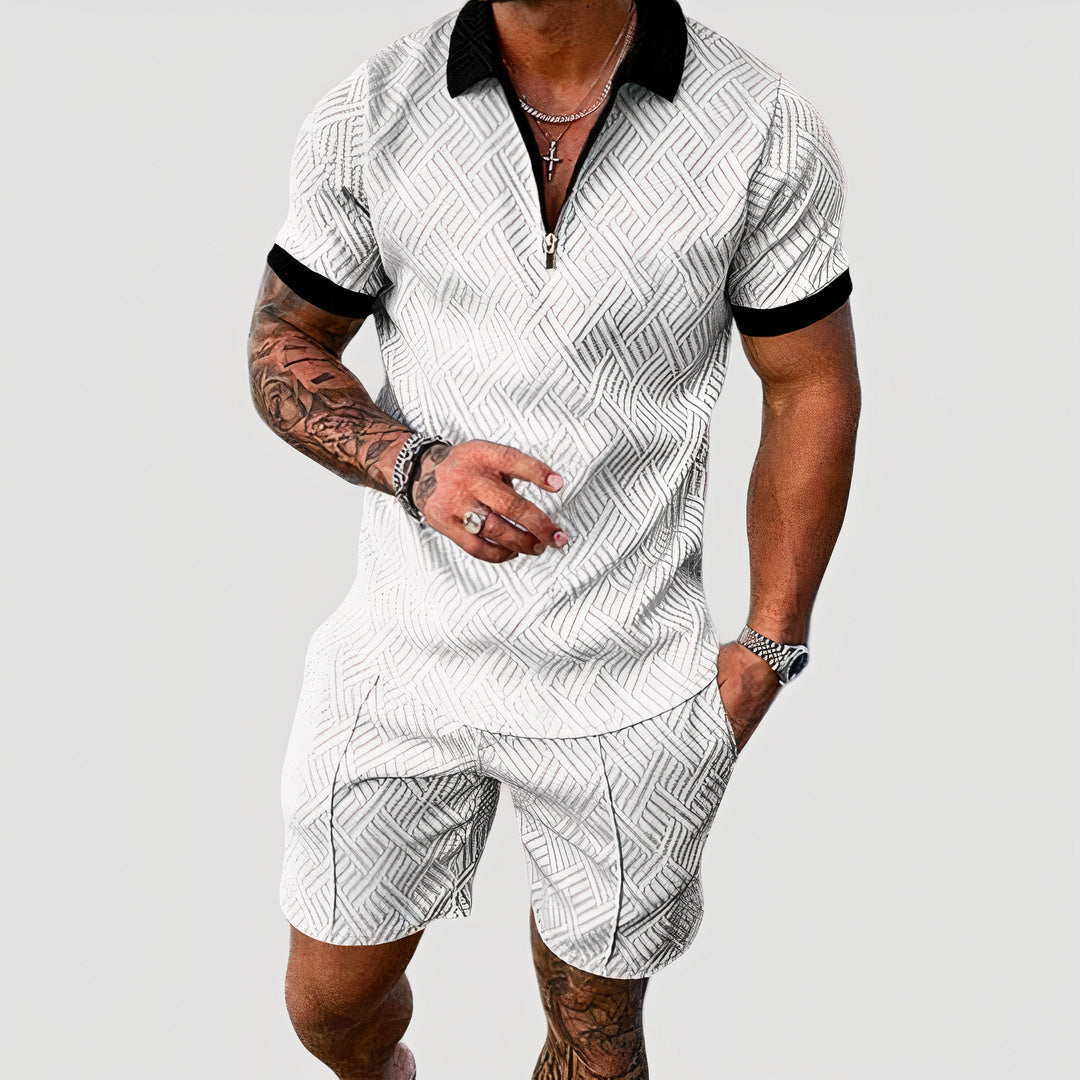 Conjunto Mónaco | Polo con Cremallera y Bermuda a Juego