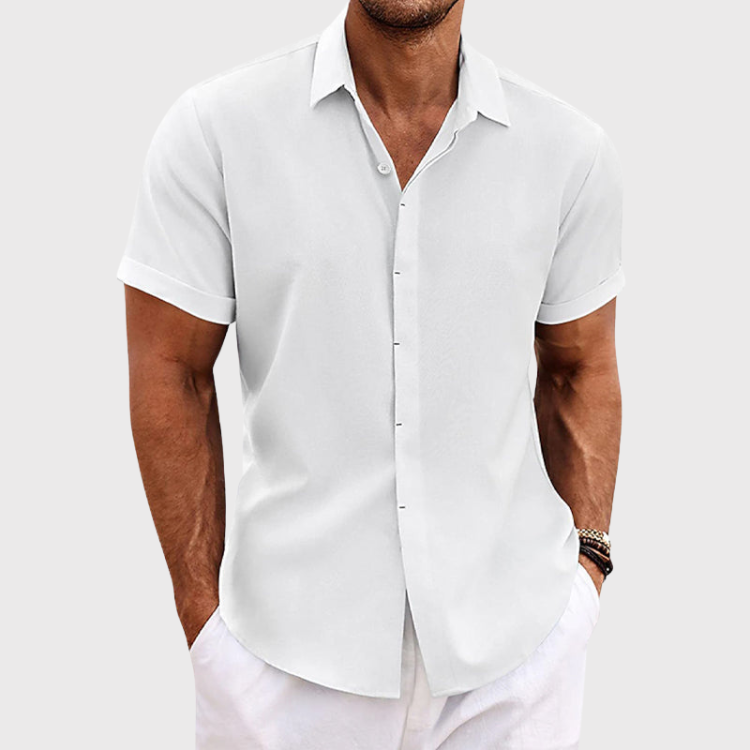 Adrien | Camisa de lino de manga corta