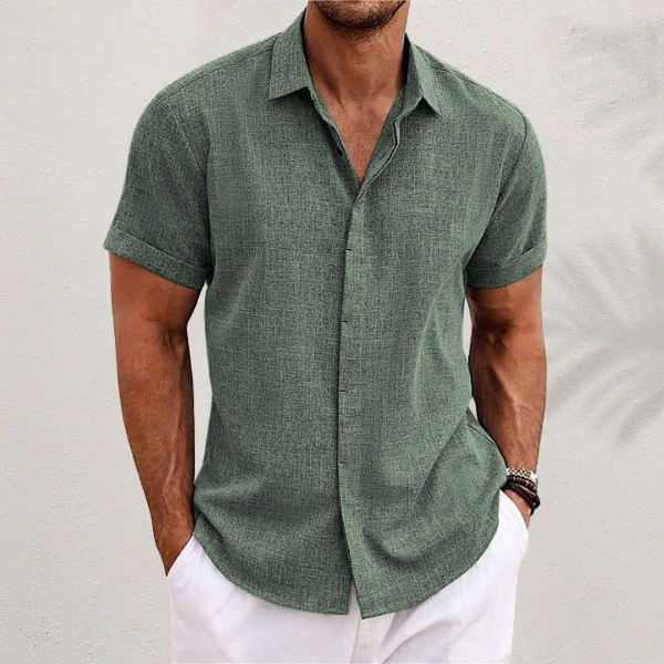 Adrien | Camisa de lino de manga corta