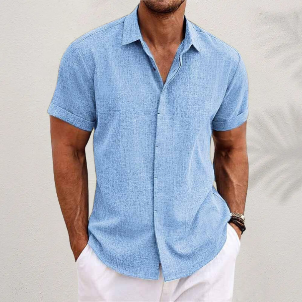 Adrien | Camisa de lino de manga corta