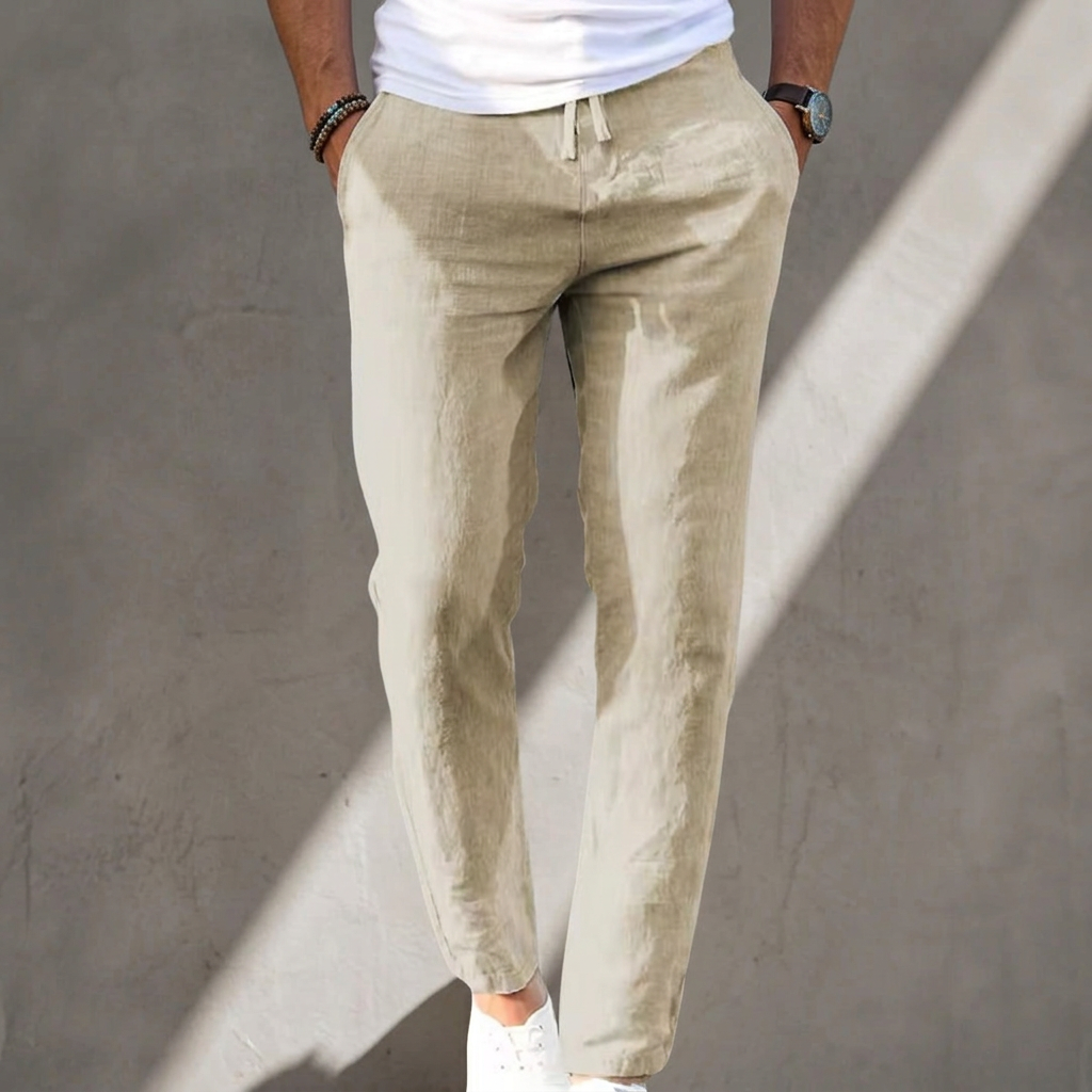 Pantalón Riviera | Lino Ligero con Cintura Ajustable